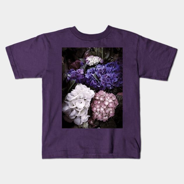 Vintage Flowers Garden Nature Kids T-Shirt by eleonoraingrid